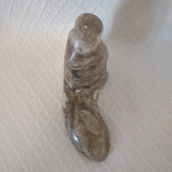 Vintage Stone Walrus Carving 4 Inch Tall Hand Carved Arctic Animal Figurine - Picture 9 of 12